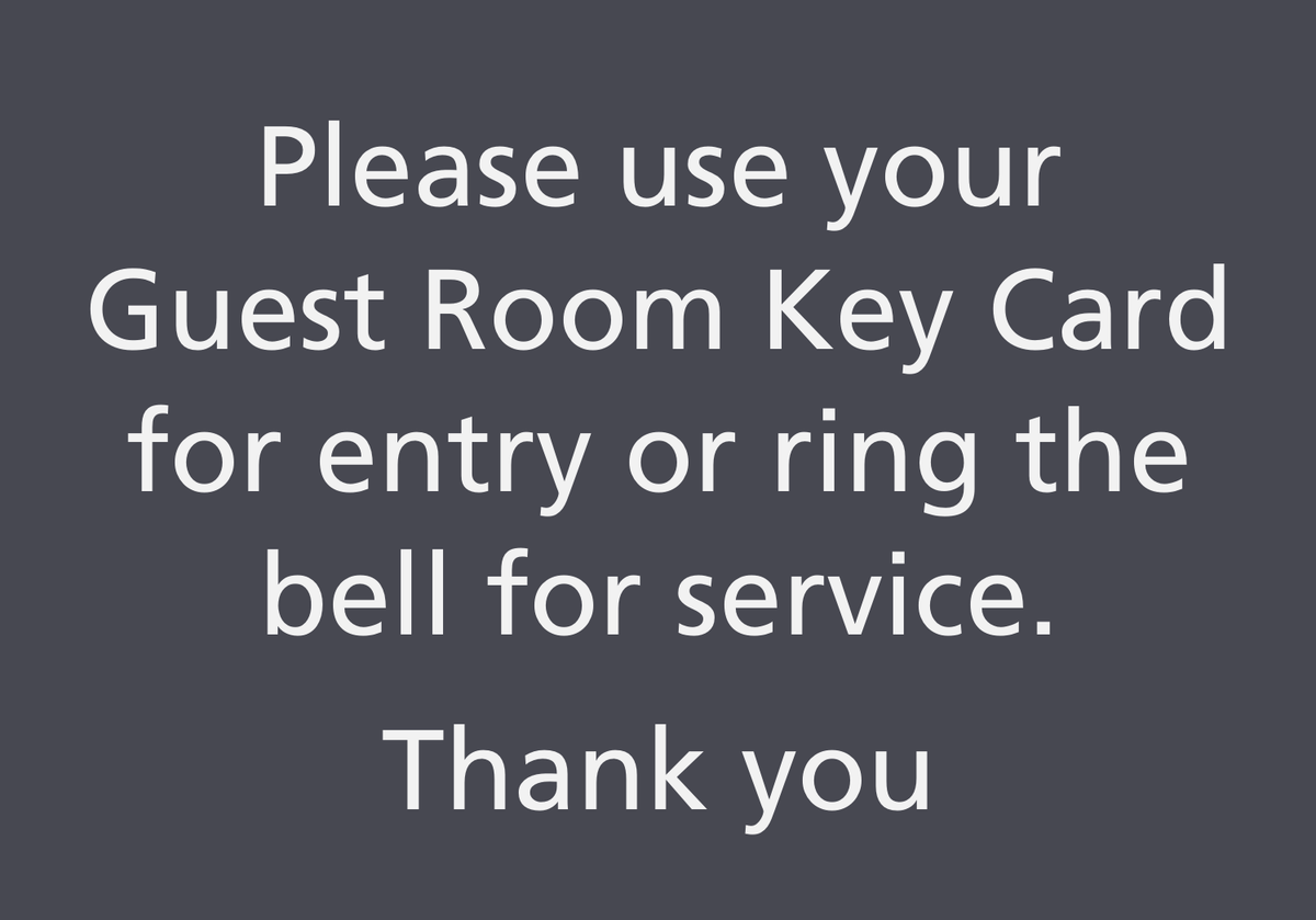 Residence Inn Exterior - Use Key Card or Ring Bell for Service