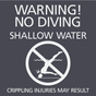 Residence Inn Pool Sign - No Diving Shallow Water Warning