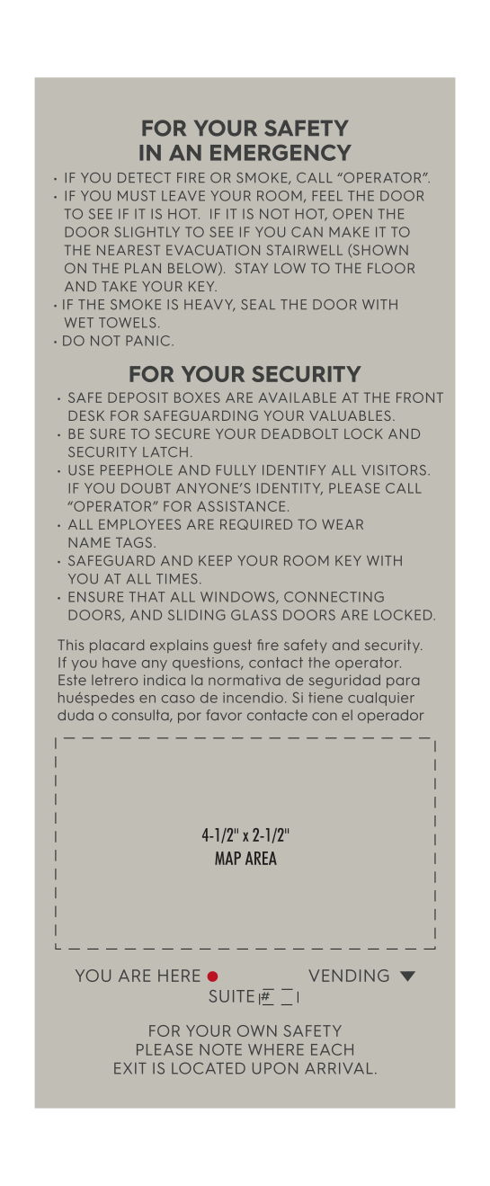 TownePlace Suites Fire Evacuation Plan - Custom Copy