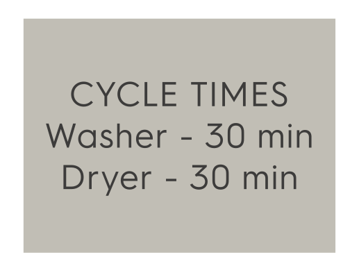 TownePlace Suites - Informational Sign - Cycle Times Washer - 30 Min Dryer - 30 Min