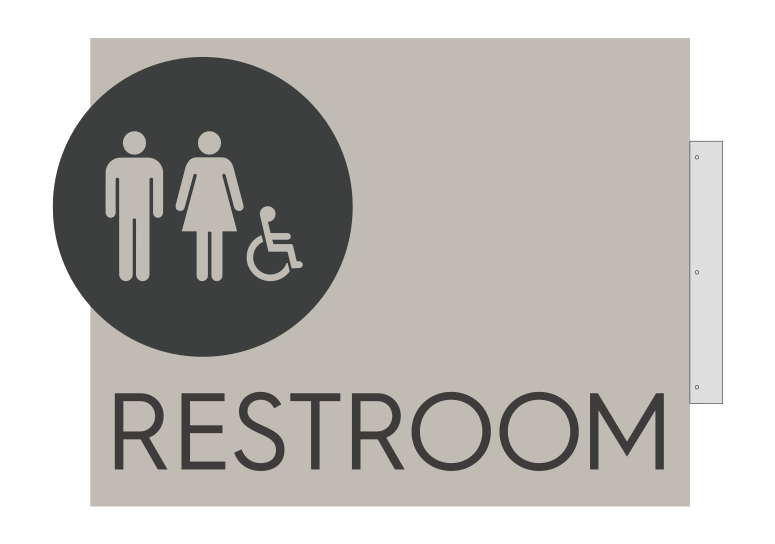 TownePlace Suites - Projection Sign - Unisex Accessible Restroom