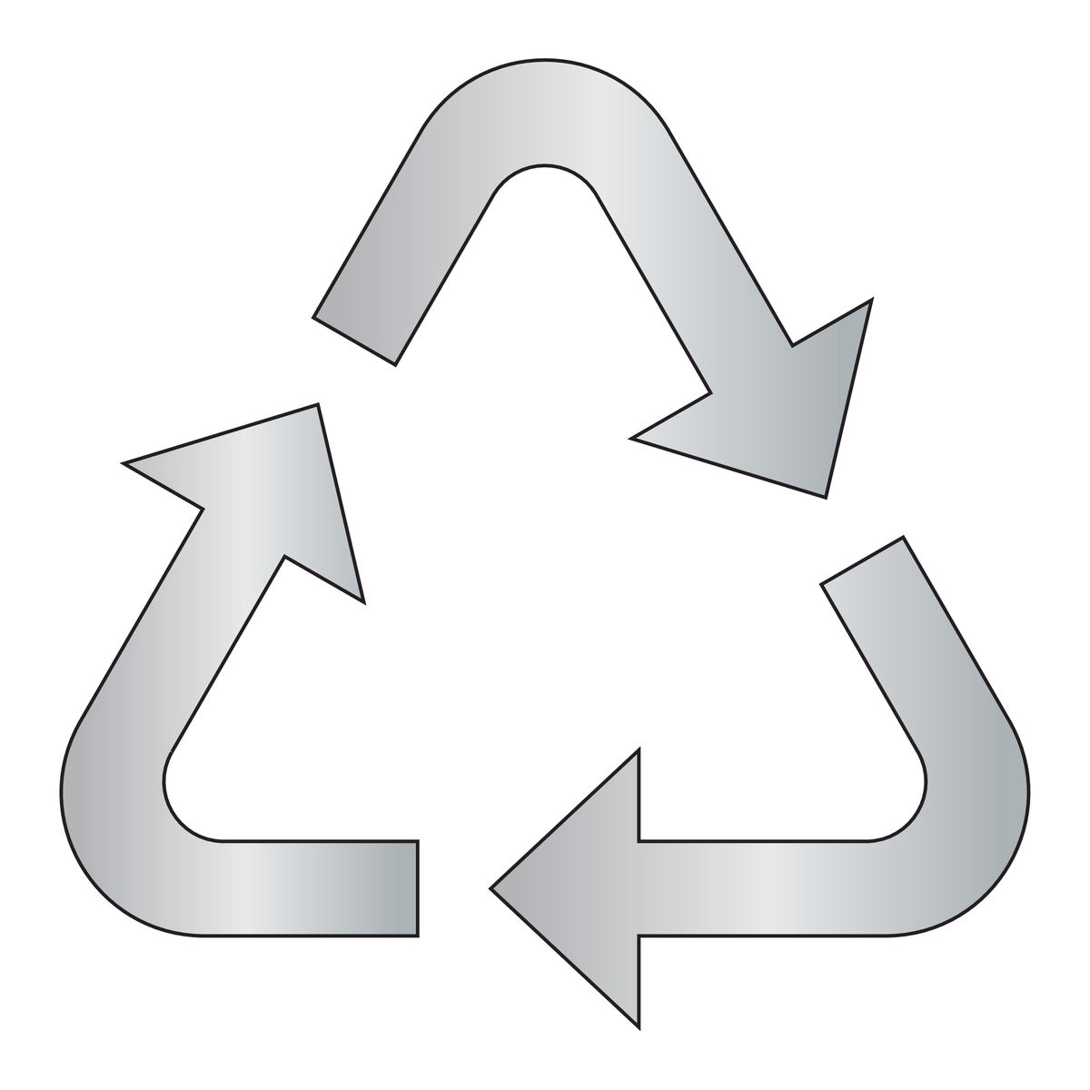 TownePlace Suites Recycling Label - Recycling Symbol (Silver)