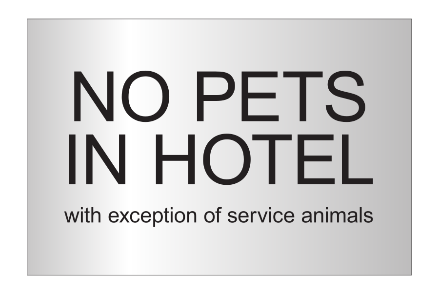 Fairfield Inn & Suites Informational Sign - No Pets in Hotel