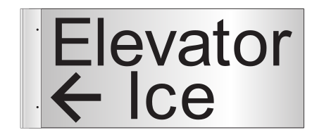 Fairfield Inn & Suites Projection Sign - Elevator Ice with Arrow