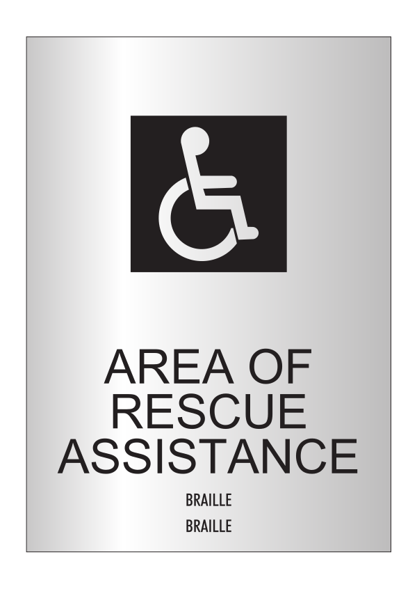 Fairfield Inn & Suites Informational Sign - Area of Rescue Assistance