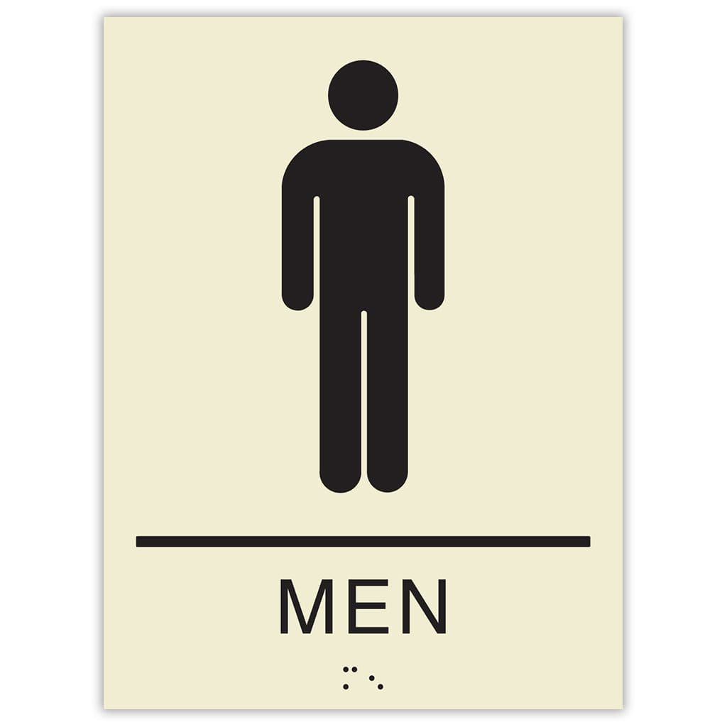Publix Men Restroom, Square Corners - Almond