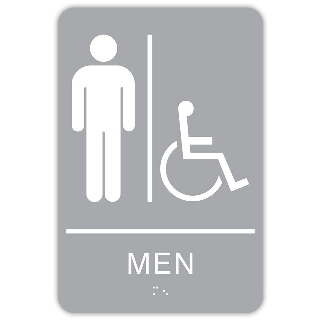Publix Men Accessible, Rounded Corners - Light Grey