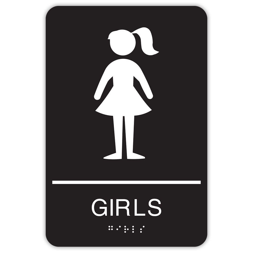 Publix Girls Sign, Rounded Corners - Black
