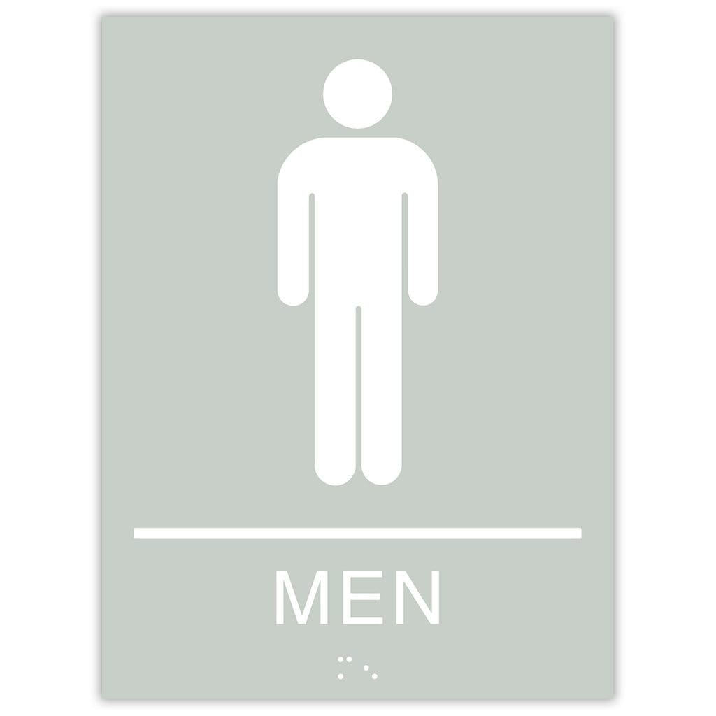 Publix Men Restroom, Square Corners - Grey