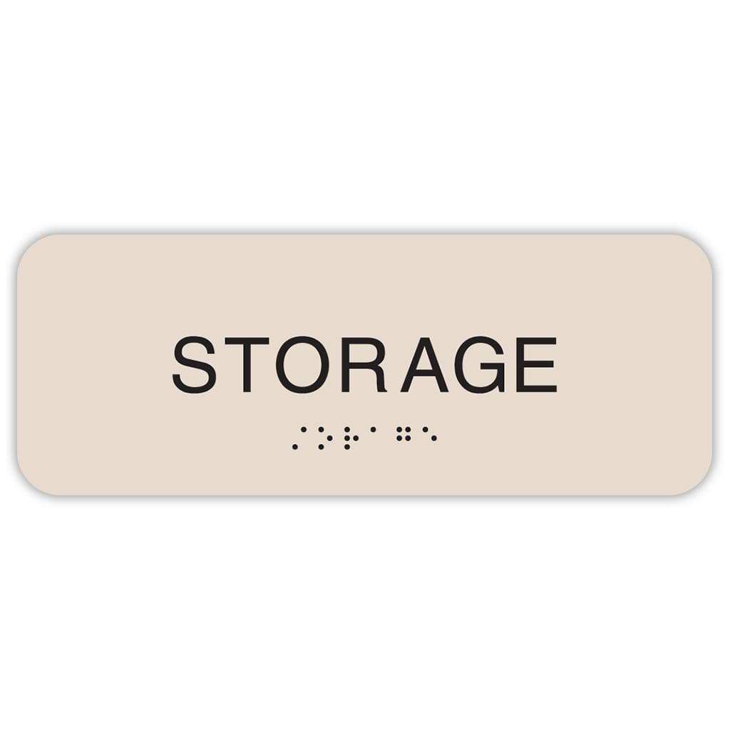 Publix Storage Sign, Rounded Corners - Taupe