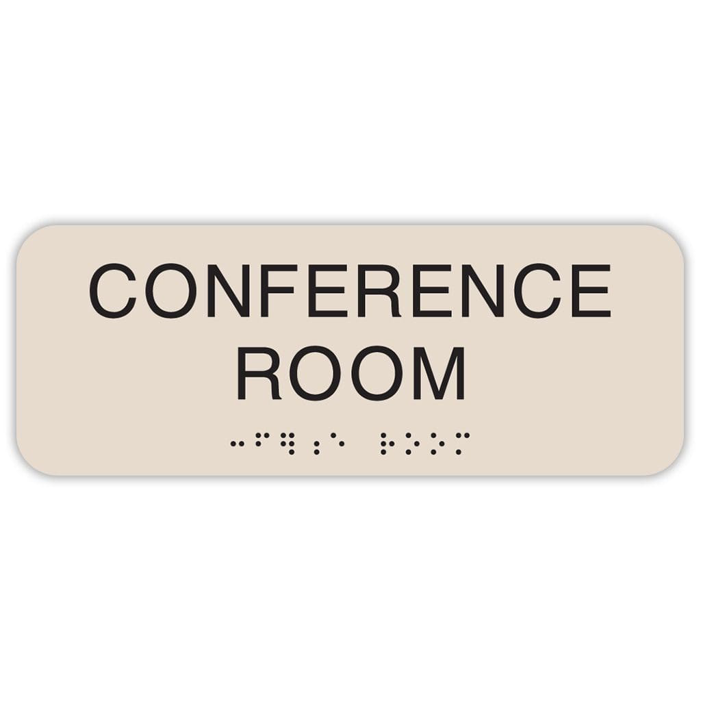 Publix Conference Room Sign, Rounded Corners - Taupe