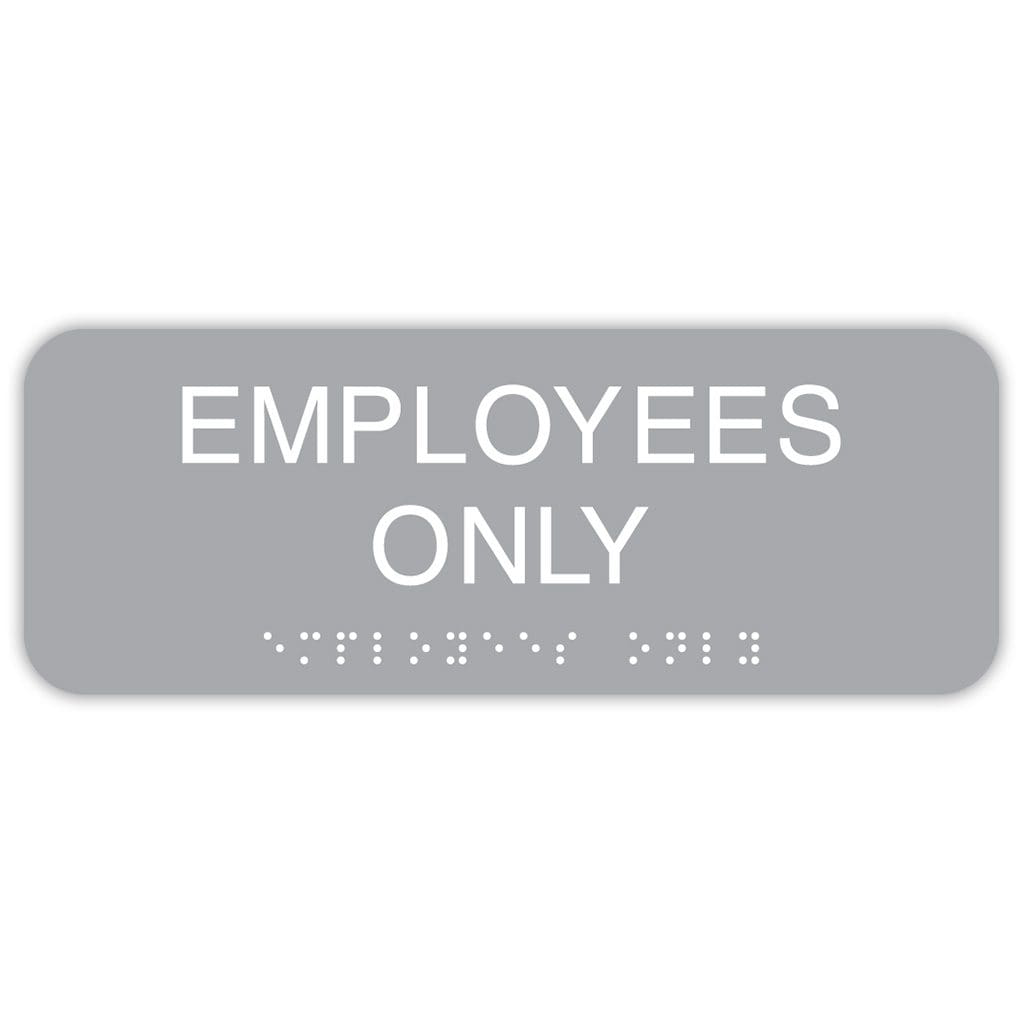 Publix Employees Only Sign, Rounded Corners - Light Grey