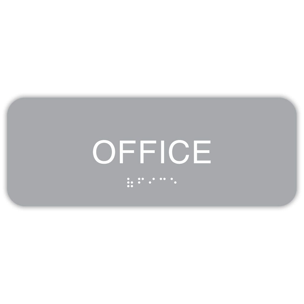 Publix Office Sign, Rounded Corners - Light Grey