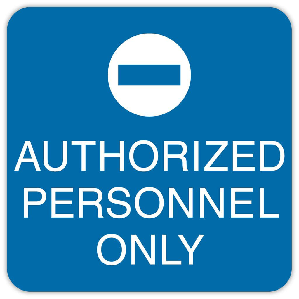 Publix Authorized Personnel Only, Rounded Corners - Blue