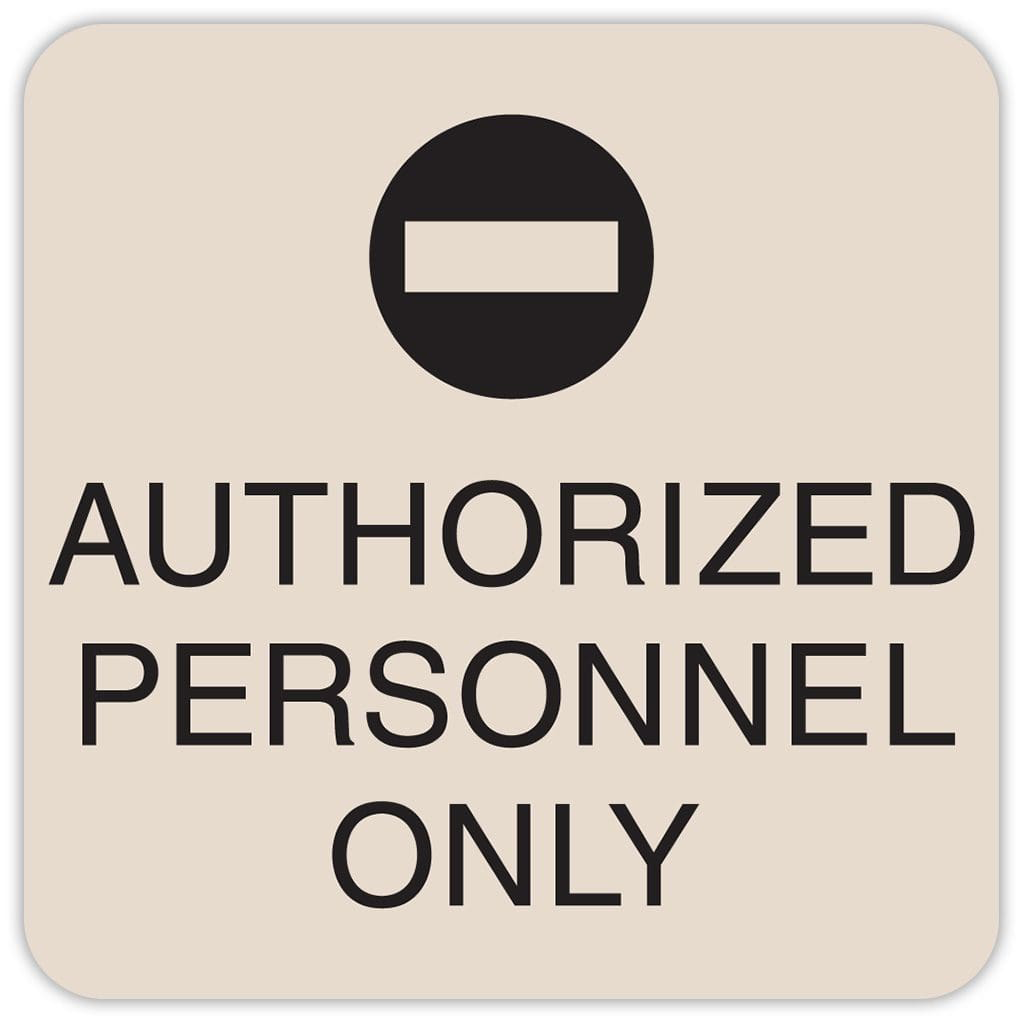 Publix Authorized Personnel Only, Rounded Corners - Taupe