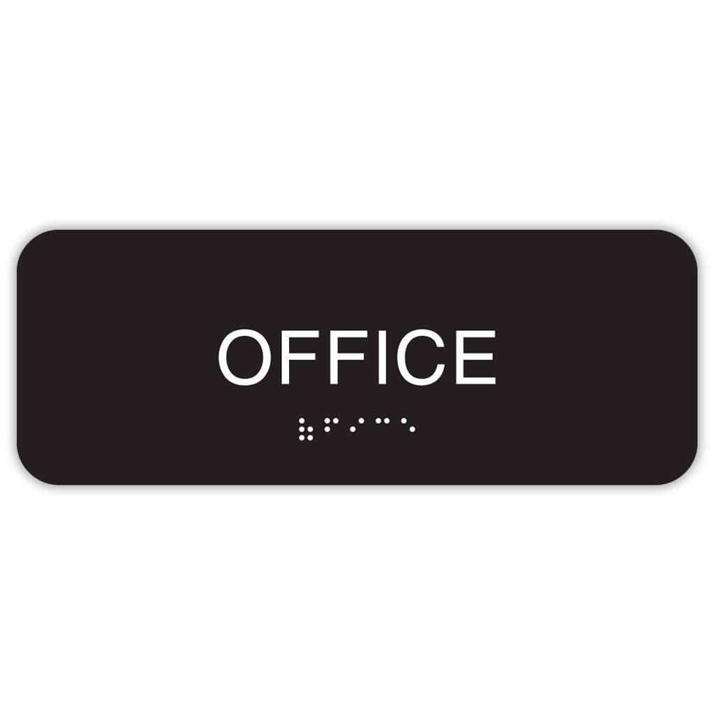 Publix Office Sign, Rounded Corners - Black