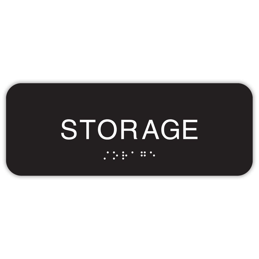 Publix Storage Sign, Rounded Corners - Black