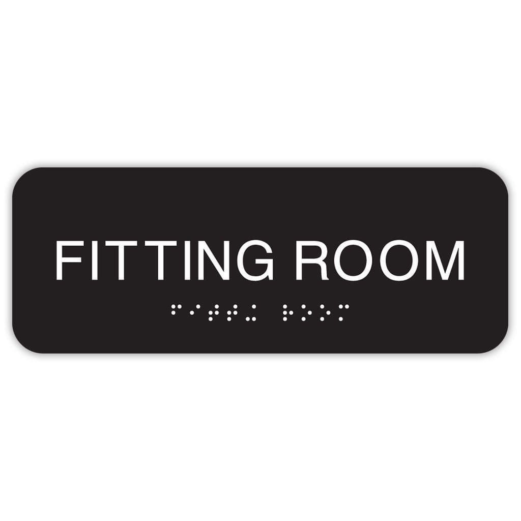 Publix Fitting Room Sign, Rounded Corners - Black