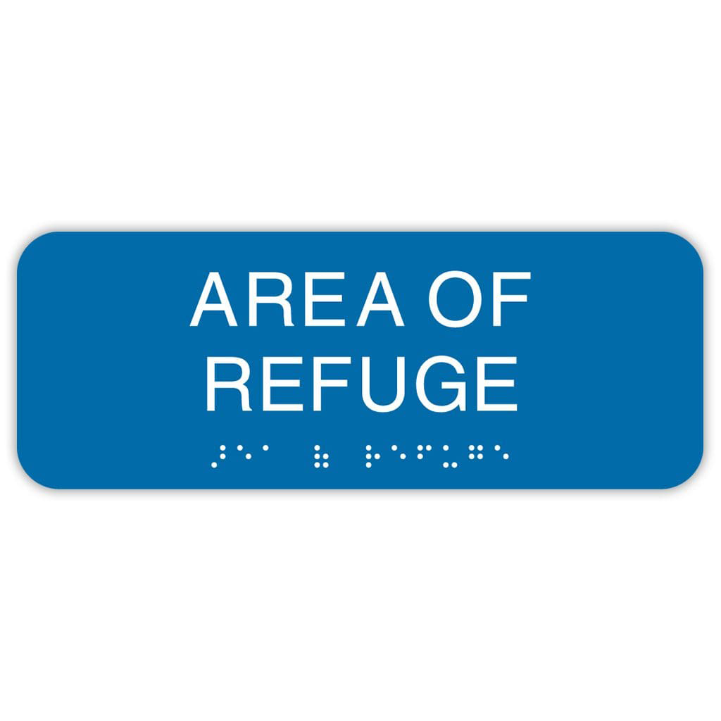 Publix Area of Refuge Sign - Blue