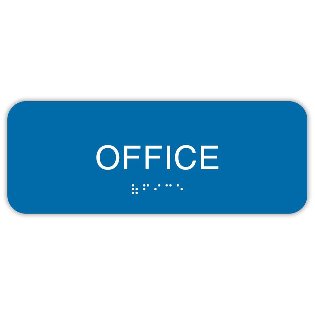 Publix Office Sign, Rounded Corners - Blue