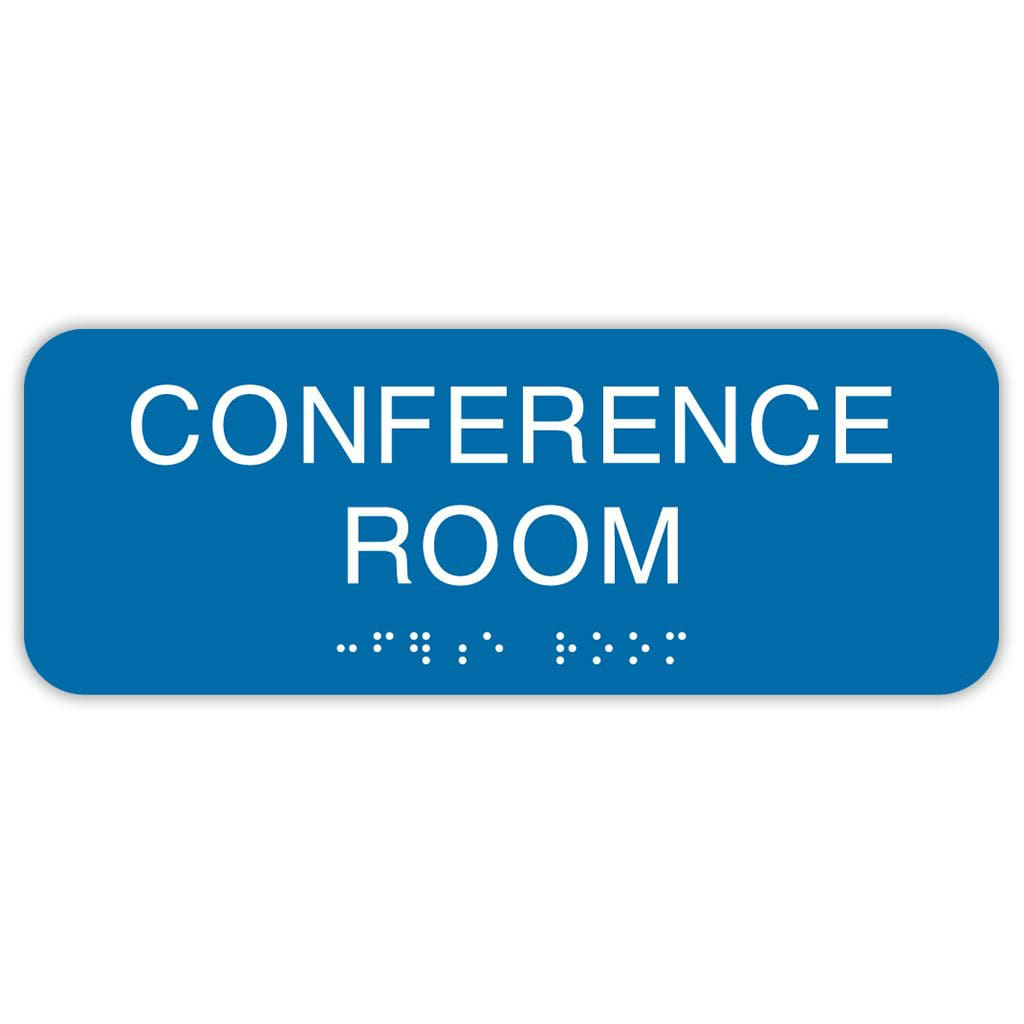 Publix Conference Room Sign, Rounded Corners - Blue