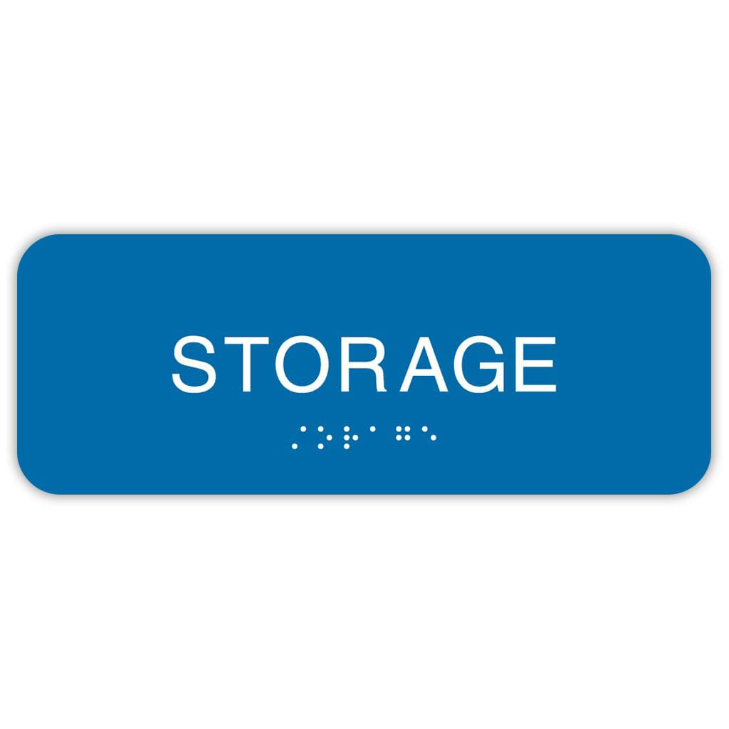 Publix Storage Sign, Rounded Corners - Blue