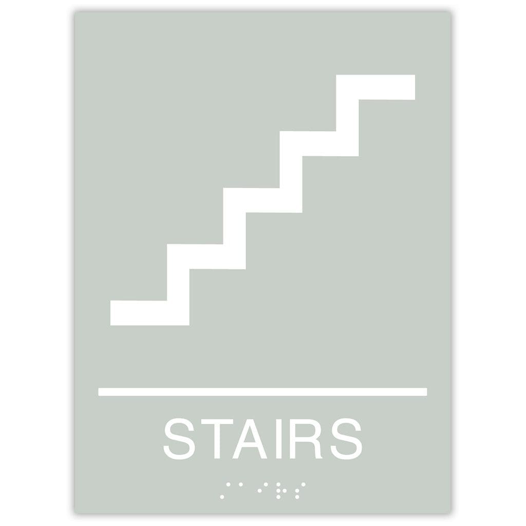Publix Stairs Sign, Square Corners - Grey