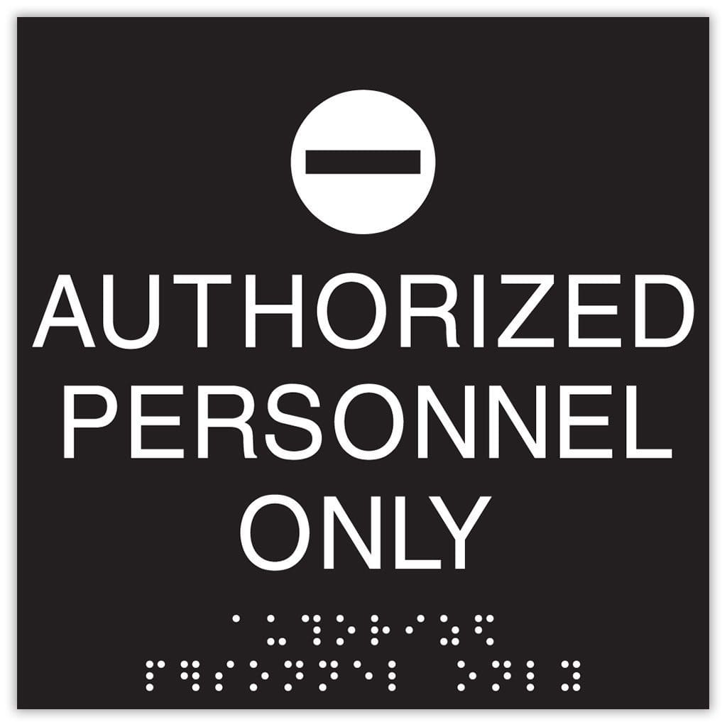 Publix Authorized Personnel Only, Square Corners - Black