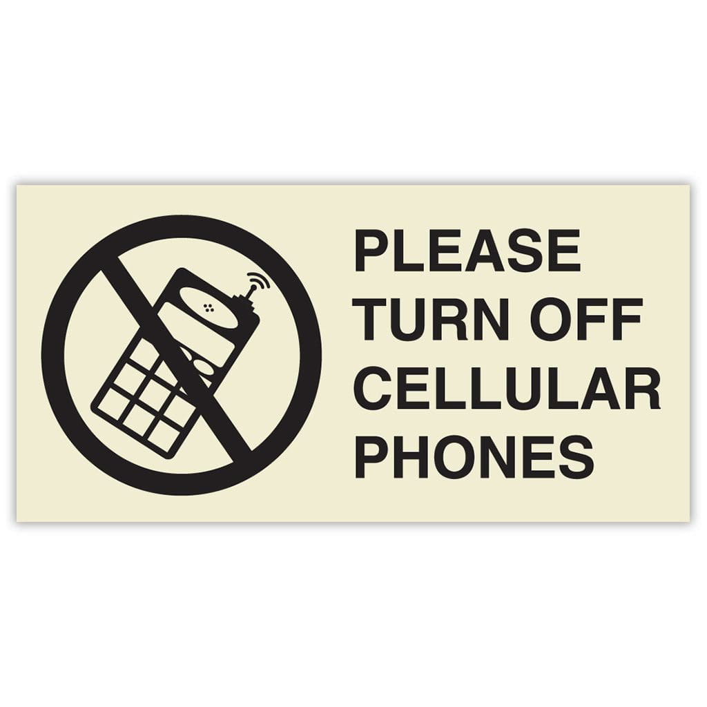 Publix Please Turn Off Cellular Phones, Square Corners - Almond
