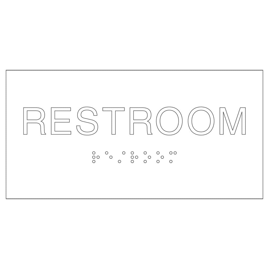 Publix Restroom, Square Corners - Clear