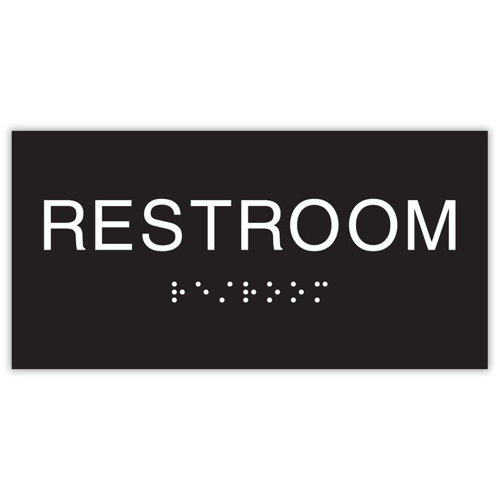 Publix Restroom, Square Corners - Black