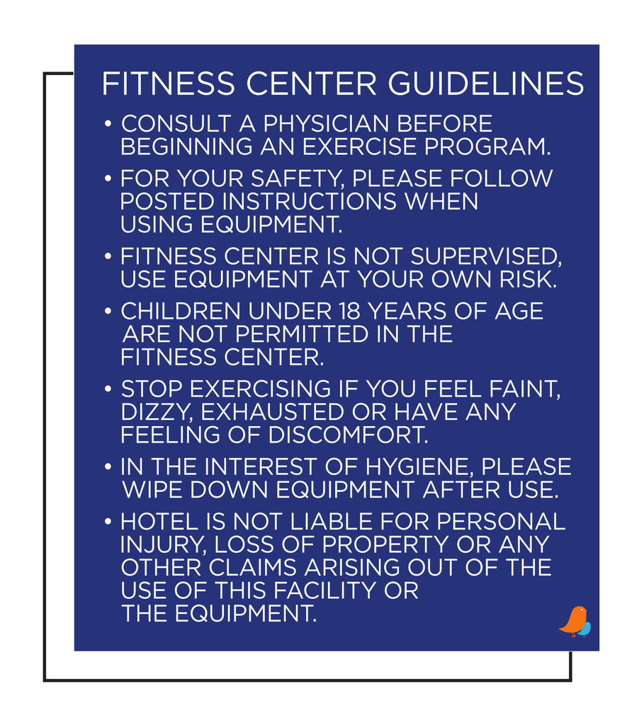 Intown Suites Fitness Center Guidelines