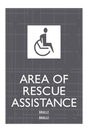 AC Hotel Area of Rescue Assistance Sign (Vertical)