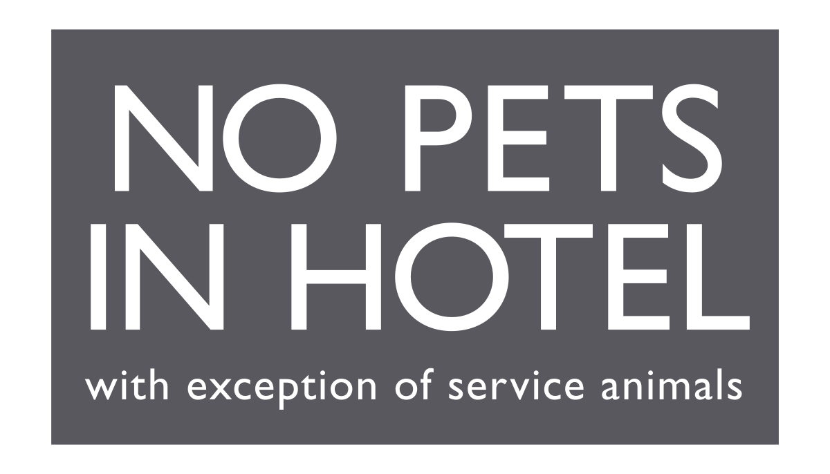 AC Hotel No Pets in Hotel Sign