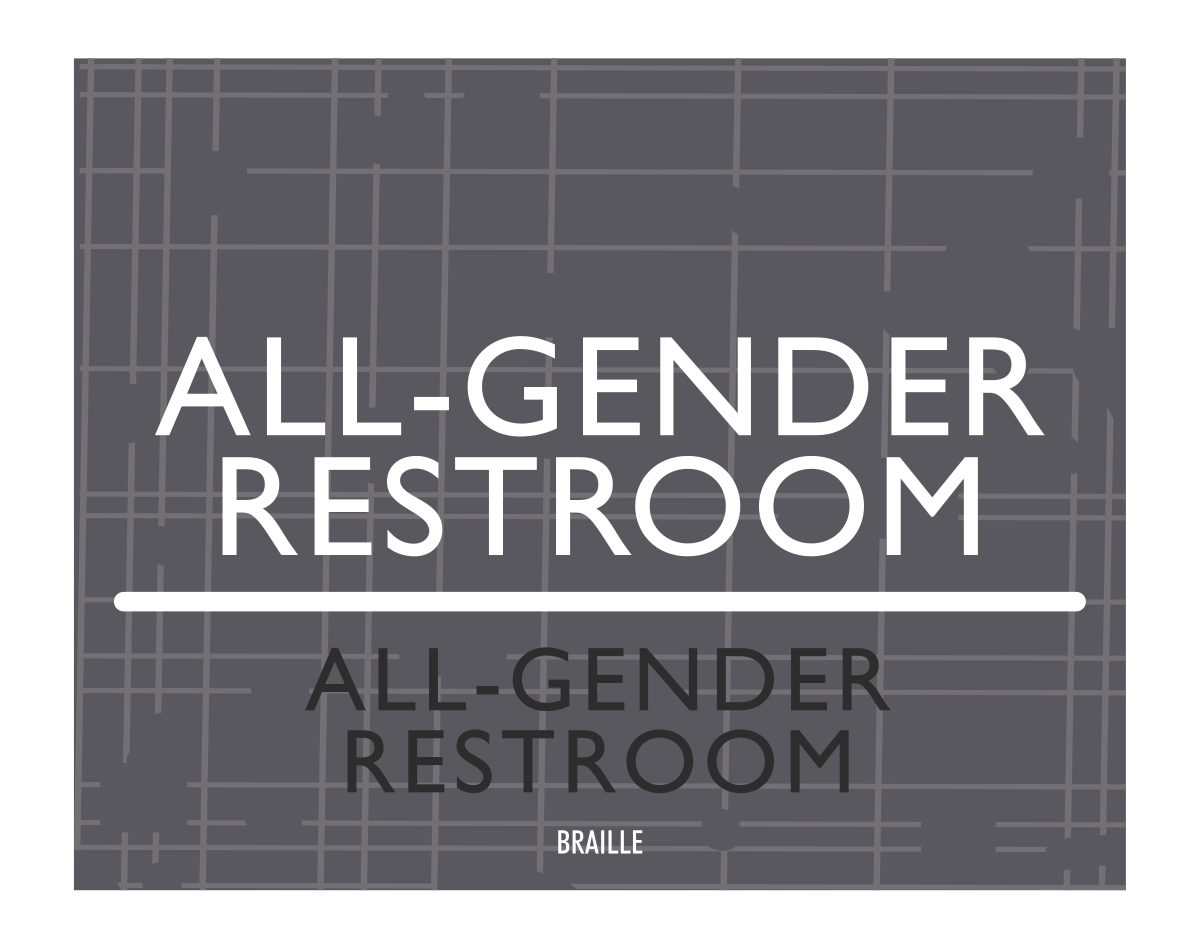 AC Hotel All-Gender Restroom Sign