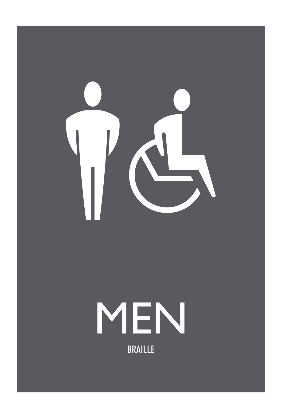 AC Hotel Restroom Sign - Men Accessible (BOH)