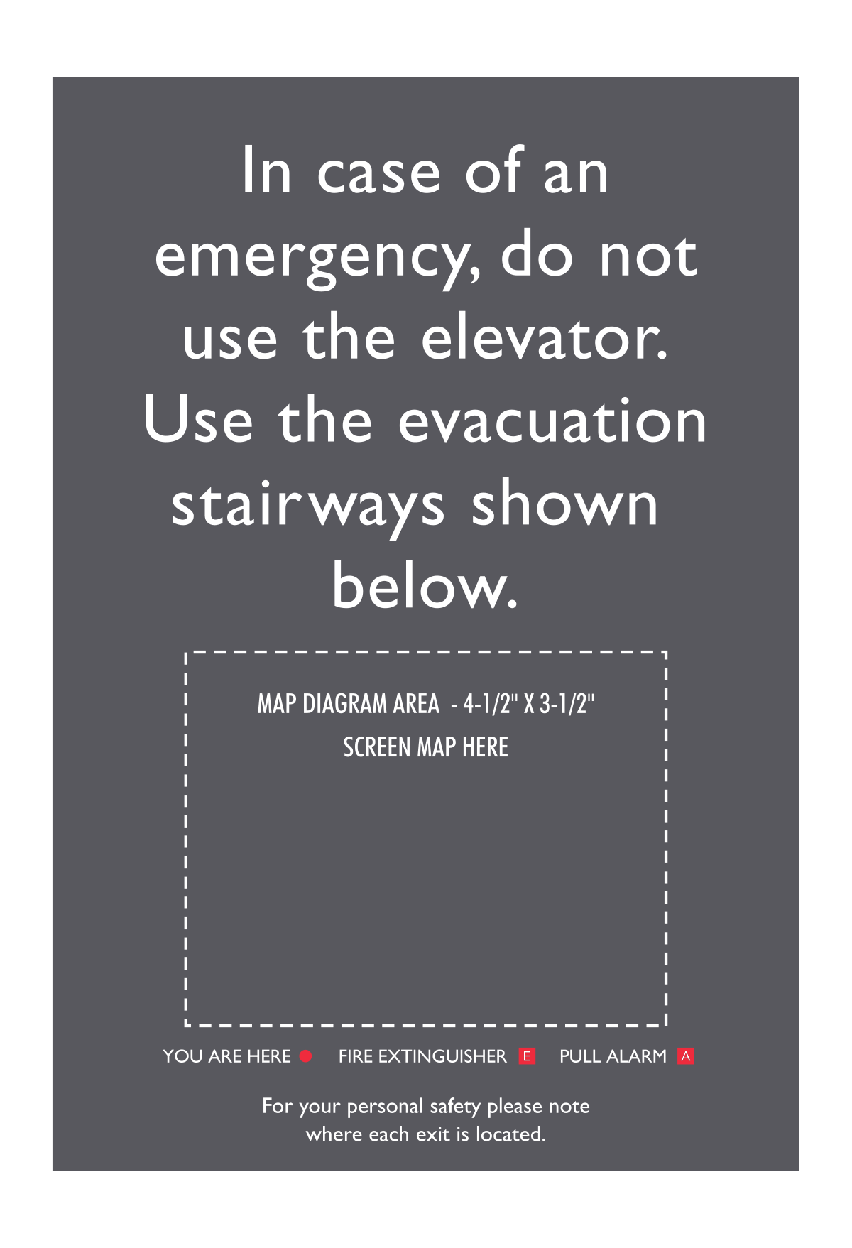 AC Hotel Evacuation Map Sign (BOH)
