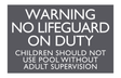 AC Hotel Pool Sign - Warning No Lifeguard on Duty