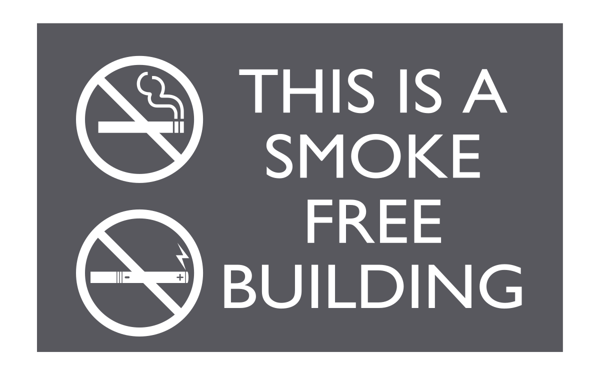 AC Hotel Smoke Free Building Sign - No Smoking or Vaping
