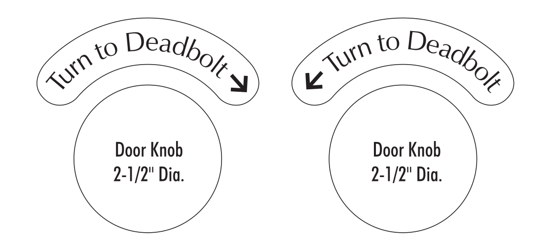 Turn To Deadbolt Vinyl Sticker (2-Pack)