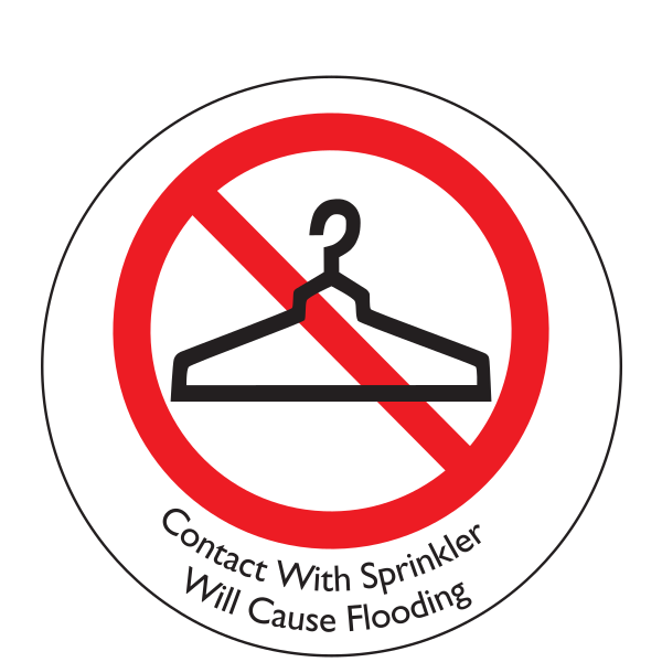 Sprinkler Head Warning Sign