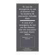 AC Hotel Evacuation Map Sign - Evacuation Stairways (Bilingual)