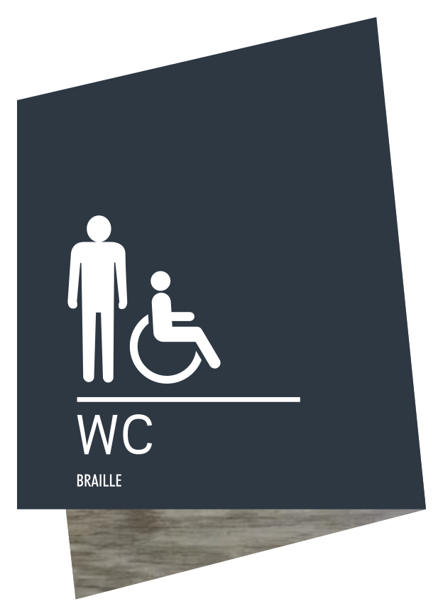 Aloft Restroom Identification - Men Accessible