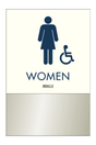 Clarion Pointe Restroom Identification - Women (Brushed Aluminum)