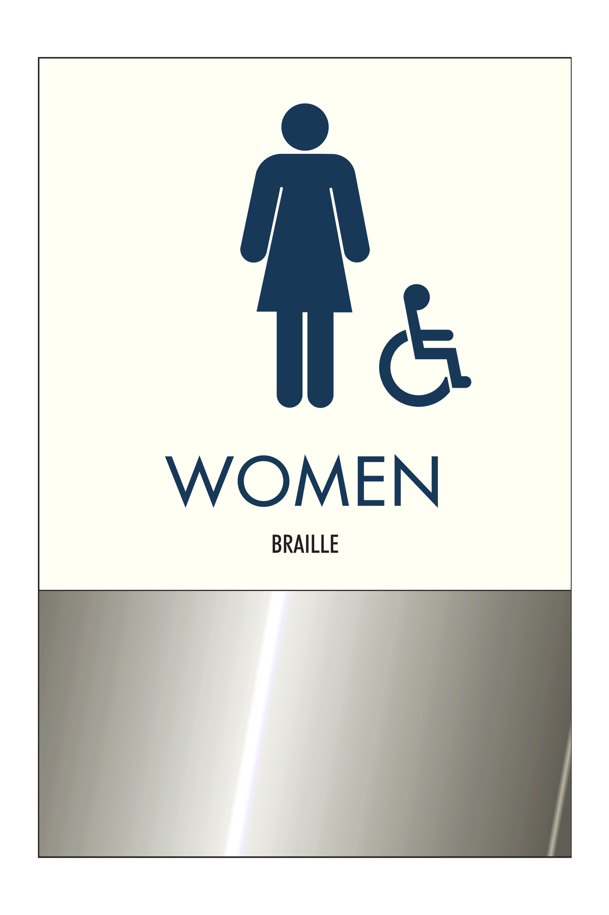Clarion Pointe Restroom Identification - Women (Smoked Chrome)