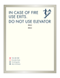 Clarion Pointe Fire Evacuation Plan - Use Exits (Brushed Aluminum)