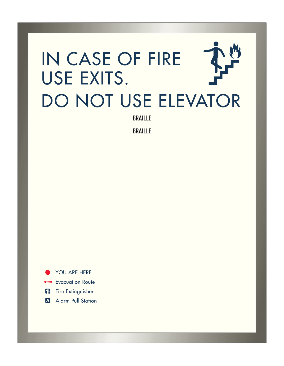 Clarion Pointe Fire Evacuation Plan - Use Exits (Smoked Chrome)