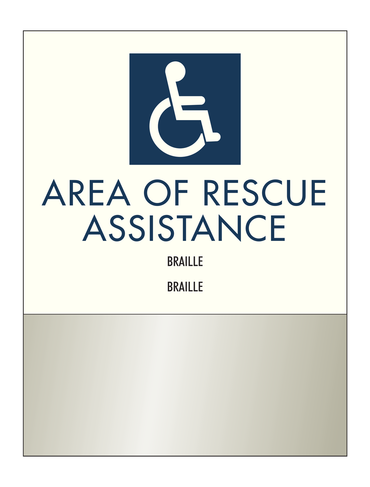 Clarion Pointe Area of Rescue Assistance (Brushed Aluminum)