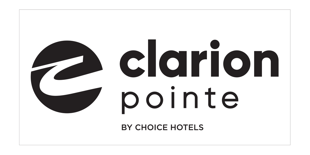 Clarion Pointe Logo - White/Black