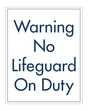 Clarion Pointe Pool Sign - Warning No Lifeguard